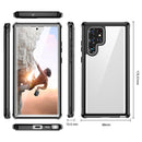 For Samsung Galaxy S22 Ultra 5G RedPepper Transparent Dot Shockproof Waterproof PC + TPU Phone Case(Black)