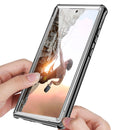 For Samsung Galaxy S22 Ultra 5G RedPepper Transparent Dot Shockproof Waterproof PC + TPU Phone Case(Black)