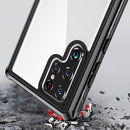 For Samsung Galaxy S22 Ultra 5G RedPepper Transparent Dot Shockproof Waterproof PC + TPU Phone Case(Black)