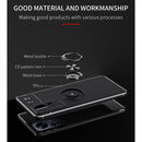For Xiaomi 12 Pro Metal Ring Holder TPU Phone Case(Black Red)