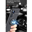 For Xiaomi 12 Pro Metal Ring Holder TPU Phone Case(Black Red)