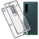 For Sony Xperia 5 III HD Magnetic Metal Tempered Glass Phone Case(Silver)