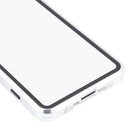 For Sony Xperia 5 III HD Magnetic Metal Tempered Glass Phone Case(Silver)