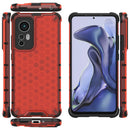 For Xiaomi 12 5G Shockproof Honeycomb PC + TPU Phone Case(Red)