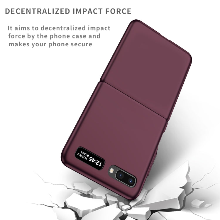 For Samsung Galaxy Z Flip 5G Armor Foldable Phone Case(Wine Red)