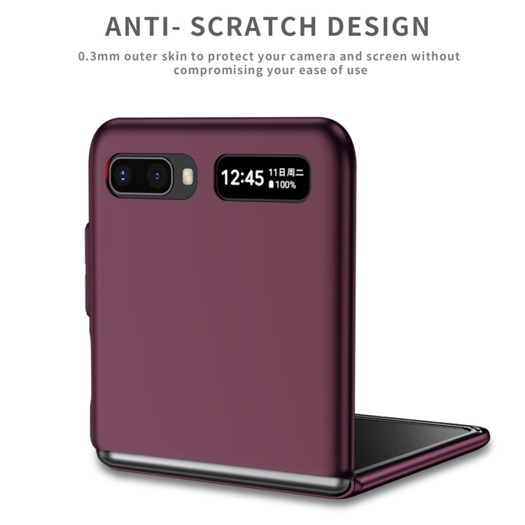 For Samsung Galaxy Z Flip 5G Armor Foldable Phone Case(Wine Red)