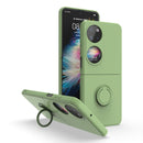 For Huawei P50 Pocket Ring Holder PC Phone Case(Green)