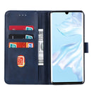 For Huawei P30 Pro GUSSIM Business Style Horizontal Flip Leather Case with Holder & Card Slots & Wallet(Blue)