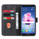 For Huawei P Smart GUSSIM Business Style Horizontal Flip Leather Case with Holder & Card Slots & Wallet(Black)