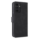 For Samsung Galaxy A13 4G Skin Feel Magnetic Buckle Calf Texture PU Phone Case(Black)