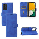 For Samsung Galaxy A13 4G Skin Feel Magnetic Buckle Calf Texture PU Phone Case(Blue)