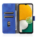 For Samsung Galaxy A13 4G Skin Feel Magnetic Buckle Calf Texture PU Phone Case(Blue)