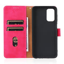 For Samsung Galaxy A13 4G Skin Feel Magnetic Buckle Calf Texture PU Phone Case(Rose Red)