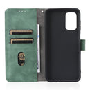 For Samsung Galaxy A13 4G Skin Feel Magnetic Buckle Calf Texture PU Phone Case(Green)