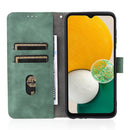 For Samsung Galaxy A13 4G Skin Feel Magnetic Buckle Calf Texture PU Phone Case(Green)