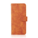 For Samsung Galaxy A13 4G Skin Feel Magnetic Buckle Calf Texture PU Phone Case(Brown)