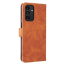 For Samsung Galaxy A13 4G Skin Feel Magnetic Buckle Calf Texture PU Phone Case(Brown)