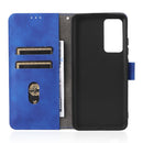 For Xiaomi 12 5G Skin Feel Magnetic Buckle Calf Texture PU Phone Case(Blue)