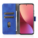 For Xiaomi 12 5G Skin Feel Magnetic Buckle Calf Texture PU Phone Case(Blue)