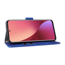 For Xiaomi 12 5G Skin Feel Magnetic Buckle Calf Texture PU Phone Case(Blue)