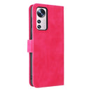 For Xiaomi 12 5G Skin Feel Magnetic Buckle Calf Texture PU Phone Case(Rose Red)
