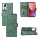 For Xiaomi 12 5G Skin Feel Magnetic Buckle Calf Texture PU Phone Case(Green)