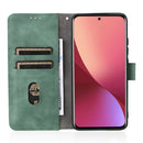 For Xiaomi 12 5G Skin Feel Magnetic Buckle Calf Texture PU Phone Case(Green)