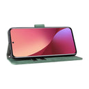 For Xiaomi 12 5G Skin Feel Magnetic Buckle Calf Texture PU Phone Case(Green)