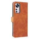 For Xiaomi 12 5G Skin Feel Magnetic Buckle Calf Texture PU Phone Case(Brown)