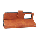 For Xiaomi 12 5G Skin Feel Magnetic Buckle Calf Texture PU Phone Case(Brown)