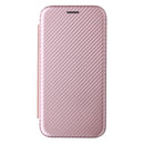 For Xiaomi 12 5G Carbon Fiber Texture Magnetic Horizontal Flip PU Phone Case(Pink)