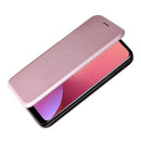 For Xiaomi 12 5G Carbon Fiber Texture Magnetic Horizontal Flip PU Phone Case(Pink)