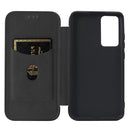 For Xiaomi 12 5G Carbon Fiber Texture Magnetic Horizontal Flip PU Phone Case(Black)