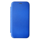 For Xiaomi 12 5G Carbon Fiber Texture Magnetic Horizontal Flip PU Phone Case(Blue)