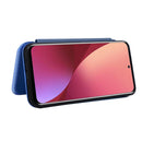 For Xiaomi 12 5G Carbon Fiber Texture Magnetic Horizontal Flip PU Phone Case(Blue)