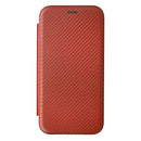 For Xiaomi 12 5G Carbon Fiber Texture Magnetic Horizontal Flip PU Phone Case(Brown)