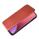 For Xiaomi 12 5G Carbon Fiber Texture Magnetic Horizontal Flip PU Phone Case(Brown)