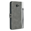 For Galaxy J4 Plus Matching Color Frosted Texture Horizontal Flip PU Leather Case with Holder & Card Slots & Lanyard(Gray)