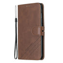 For Galaxy J6 2018 Matching Color Frosted Texture Horizontal Flip PU Leather Case with Holder & Card Slots & Lanyard(Brown)
