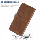 For Galaxy J6 2018 Matching Color Frosted Texture Horizontal Flip PU Leather Case with Holder & Card Slots & Lanyard(Brown)