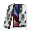 For Xiaomi 12 Space PC+TPU Shockproof Phone Case with Ring Holder(Grey)