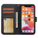 Cross Texture Detachable Leather Phone Case For iPhone 11(Black)