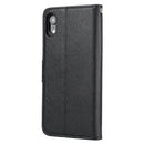 Cross Texture Detachable Leather Phone Case For iPhone XR(Black)