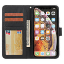 Cross Texture Detachable Leather Phone Case For iPhone XR(Black)
