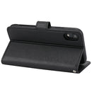 Cross Texture Detachable Leather Phone Case For iPhone XR(Black)