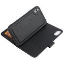 Cross Texture Detachable Leather Phone Case For iPhone XR(Black)