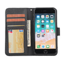 Cross Texture Detachable Leather Phone Case For iPhone SE 2022 / SE 2020 / 8 / 7(Black)