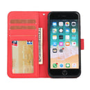 Cross Texture Detachable Leather Phone Case For iPhone SE 2022 / SE 2020 / 8 / 7(Red)