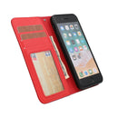 Cross Texture Detachable Leather Phone Case For iPhone SE 2022 / SE 2020 / 8 / 7(Red)