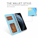 Cross Texture Detachable Leather Phone Case For iPhone SE 2022 / SE 2020 / 8 / 7(Blue)